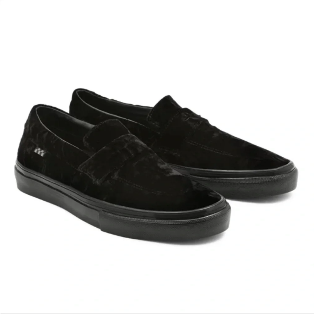 Vans | Shoes | Vans Skate Style 53 Velvet Black Loafers  display picture 1